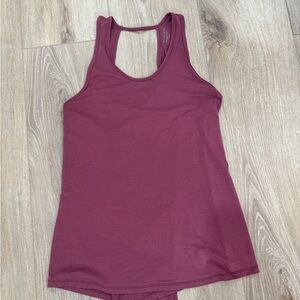 Athleta Red Fitted Backless Tank Top